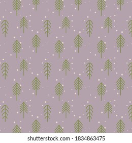 Seamless winter pattern in Scandinavian style. Minimalism 3