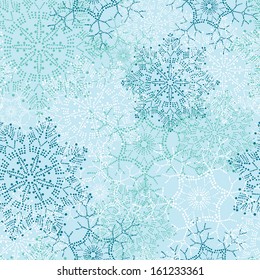 Seamless Winter Pattern With Snow. Christmas Background.