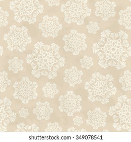 Seamless winter pattern with snowflakes. Christmas background