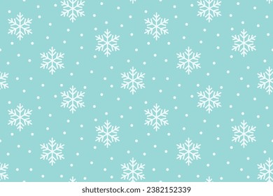 seamless winter pattern with snowflakes; great for wrapping, textile, wallpaper, greeting card- vector illustration
