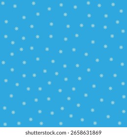 seamless winter pattern with snowflakes on blue background