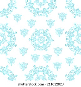 Seamless winter pattern with snowflakes.Christmas background. Paper for packing Christmas gifts.