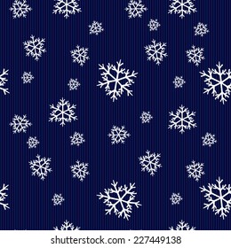 Seamless winter pattern with stars and snowflakes vector illustration