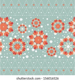 seamless winter pattern with triangle