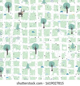 Seamless Winter Pattern. Winter/Merry Christmas Collection. 