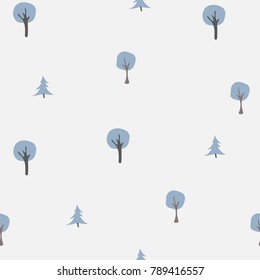 Seamless Winter Pattern. Winter/Merry Christmas Collection. Vector Illustration