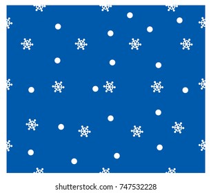 seamless winter snowflake pattern vector