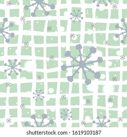 Seamless Winter Snowy Background filed with snow and snowflakes. Winter, Merry Christmas collection. Falling Snow. 