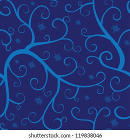Seamless with winter swirls