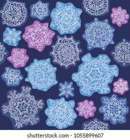 Seamless winter texture. Winter background. Christmas template. Endless texture can be used for printing onto fabric, paper or scrap booking, wallpaper, pattern fills, web page background.