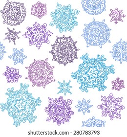 Seamless winter texture. Winter background. Christmas template.