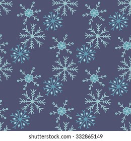 Seamless winter texture. Winter background. Christmas template. Hand drawn snowflakes.