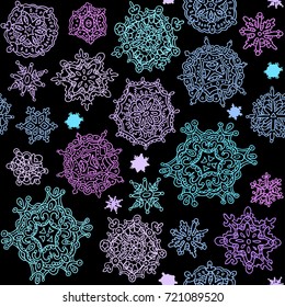 Seamless winter texture. Winter background. Christmas template.  Endless texture for wallpaper, fill, web page background, surface texture.