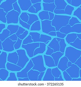 Seamless winter texture of blue ice cracked and scratched, vector background, pattern EPS8