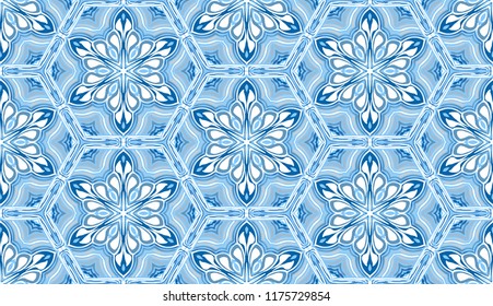 Seamless winter texture. Frosty pattern. Snowflakes.