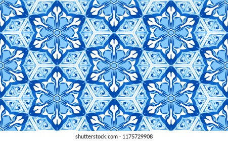 Seamless winter texture. Frosty pattern. Snowflakes.