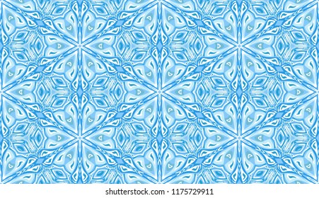 Seamless winter texture. Frosty pattern. Snowflakes.