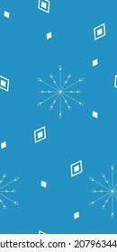 Seamless winter vector pattern with falling snowflakes. Suitable for textiles, textures, wallpaper, wrapping paper. Children's print