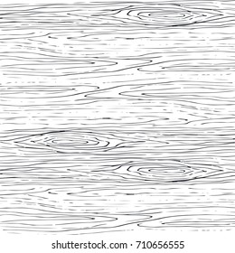 Seamless wood grain gray pattern. Wooden texture light curve vector background.