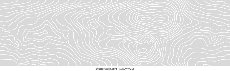 Seamless wooden gray monochrome pattern. Wood grain texture. Dense lines. Abstract white striped background. Vector illustration