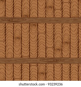 Seamless wooden pattern with horizontal planks or shelves