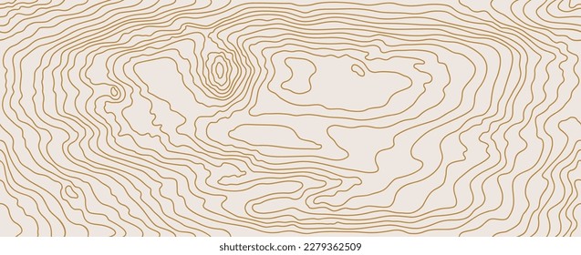 Seamless wooden pattern. Wood grain texture. Dense lines. Abstract white background with golden stripes. Vector illustration