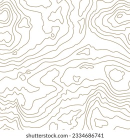 Seamless wooden pattern. Wood grain texture. Dense golden wavy lines. Abstract white topographic
background. Vector illustration