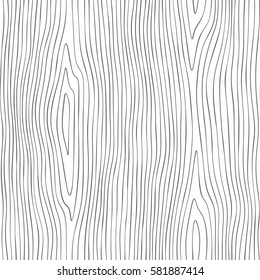 Seamless wooden pattern. Wood grain texture. Dense lines. Abstract background. Vector illustration