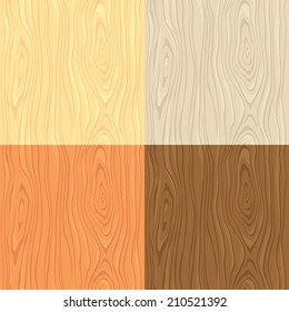 Seamless wooden texture in four differ color variations