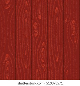 Seamless wooden texture. Retro vector background. Red wooden planks