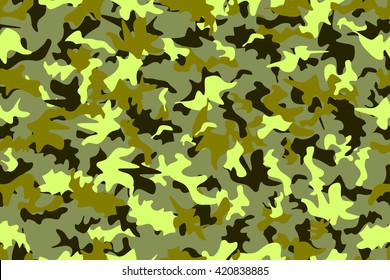Seamless woodland camo pattern vector