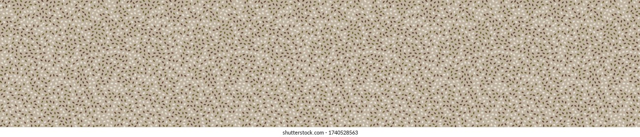 Seamless woodland falling leaf vector border pattern. Hand drawn rustic earthy ditsy banner texture. Nordic forest fall foliage background. Nature autumn ribbon trim