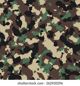 Seamless woodland US army camouflage pattern vector