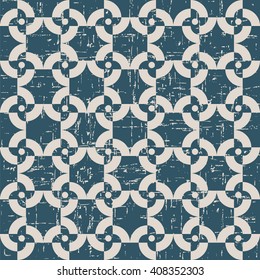 Seamless worn out antique background image of round spiral flower