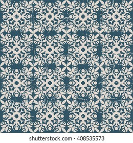 Seamless worn out antique background image of rose flower kaleidoscope