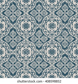 Seamless worn out antique background image of flower oval spiral kaleidoscope