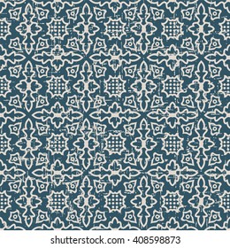 Seamless worn out antique background image of geometry kaleidoscope