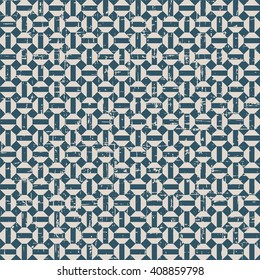 Seamless worn out antique background image of geometry cross square octagon