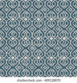 Seamless worn out antique background image of curve cross line