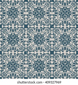 Seamless worn out antique background image of spiral kaleidoscope geometry