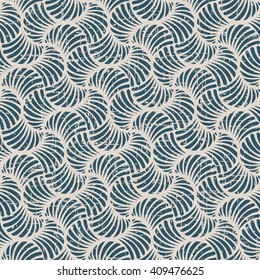 Seamless worn out antique background image of fan seashell shape