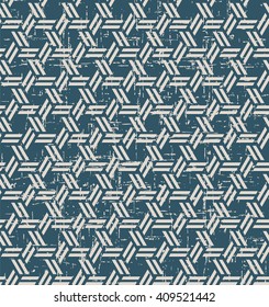 Seamless worn out antique background image of geometry polygon cross spiral
