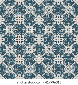 Seamless worn out vintage background 339_exotic vintage curve spiral cross flower

