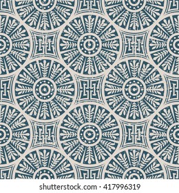 Seamless worn out vintage background 366_round cross leaf geometry chain
