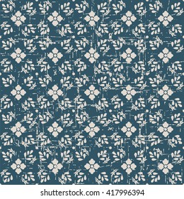 Seamless worn out vintage background 348_vintage flower spiral leaf
