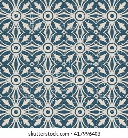 Seamless worn out vintage background 368_round cross curve kaleidoscope
