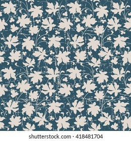 Nahtlos abgenutzter Vintage-Hintergrund 382_vintage Natur Blatt Reben
