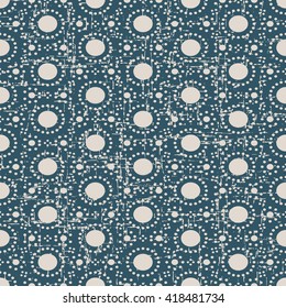 Seamless worn out vintage background 371_round circle polygon flower
