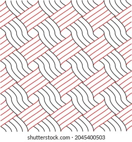 seamless woven pattern with outline