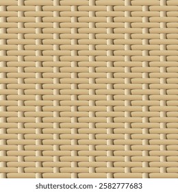 Seamless woven rattan texture with a natural and intricate pattern, perfect for backgrounds, wallpapers, and decorative designs